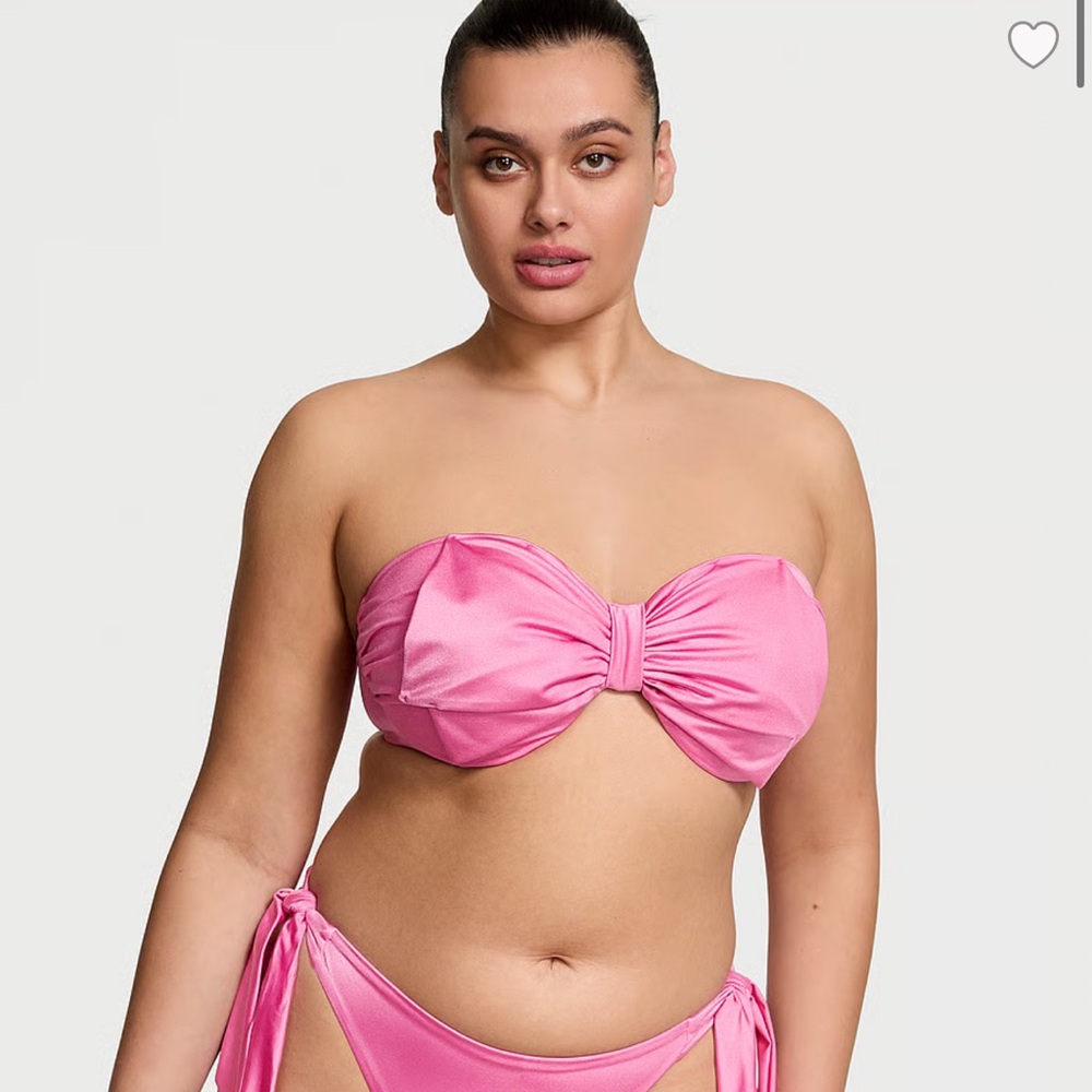 Victoria Secret Swim Archives Bow Bandeau Strapless Bikini Top